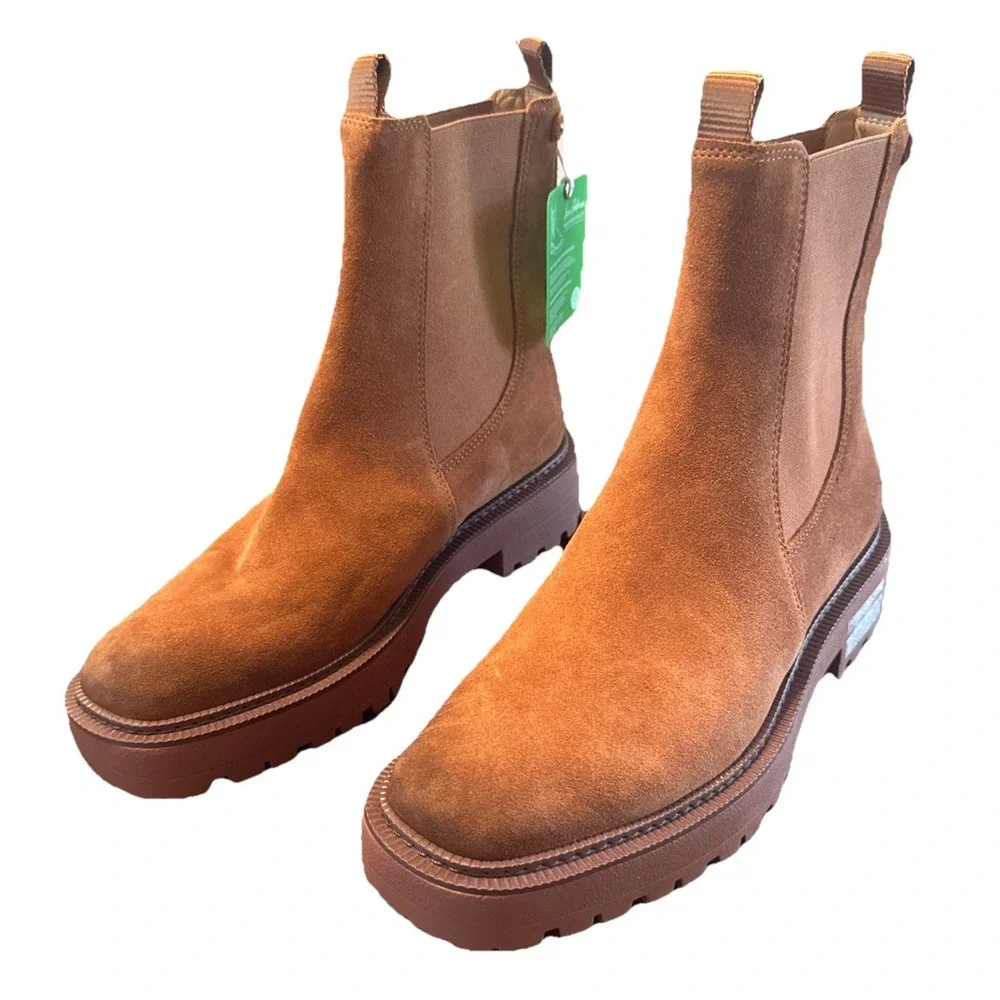 NWOB Sam Edelman Weatherproof Brown Suede Lug Ankle‎ Boots Women US 9½